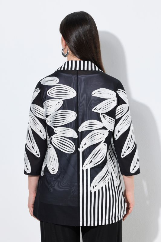 Mesh Rope Embroidered Blouse