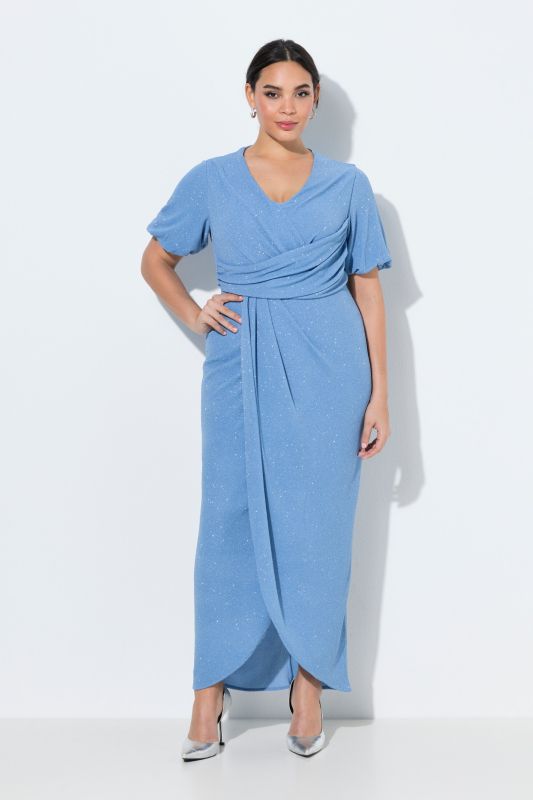 Sparkling Wrap Look Gown