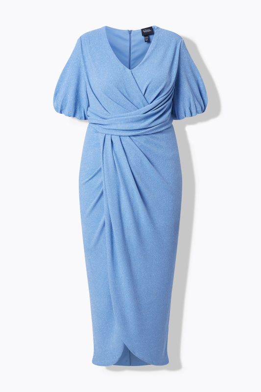 Sparkling Wrap Look Gown