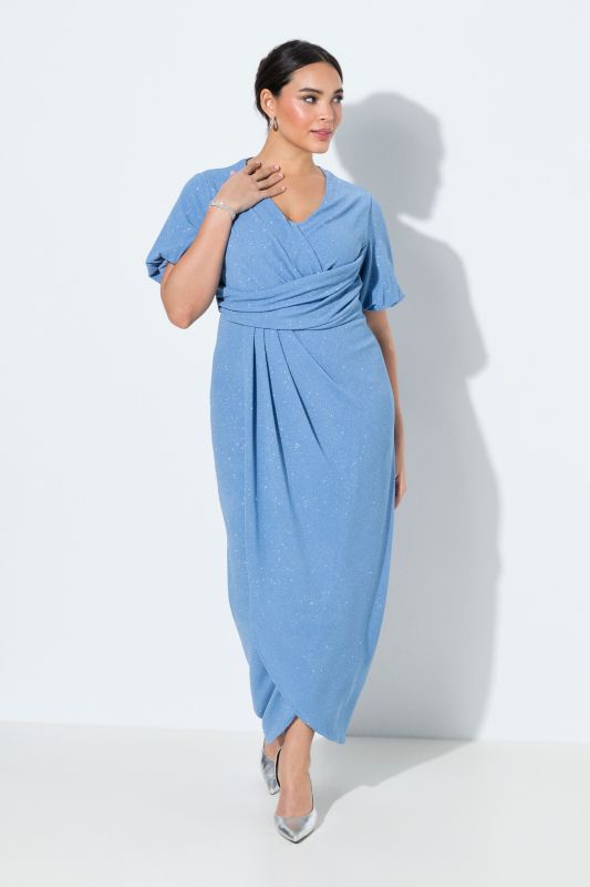 Sparkling Wrap Look Gown