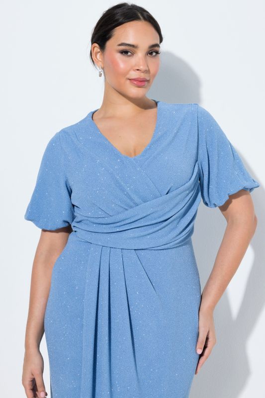 Sparkling Wrap Look Gown