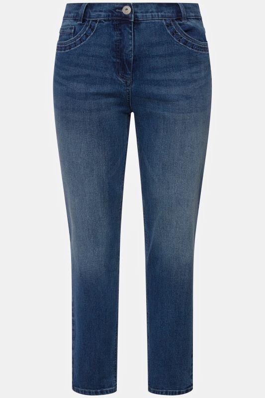 Embroidered Pocket Slim Leg Sarah Fit Stretch Jeans