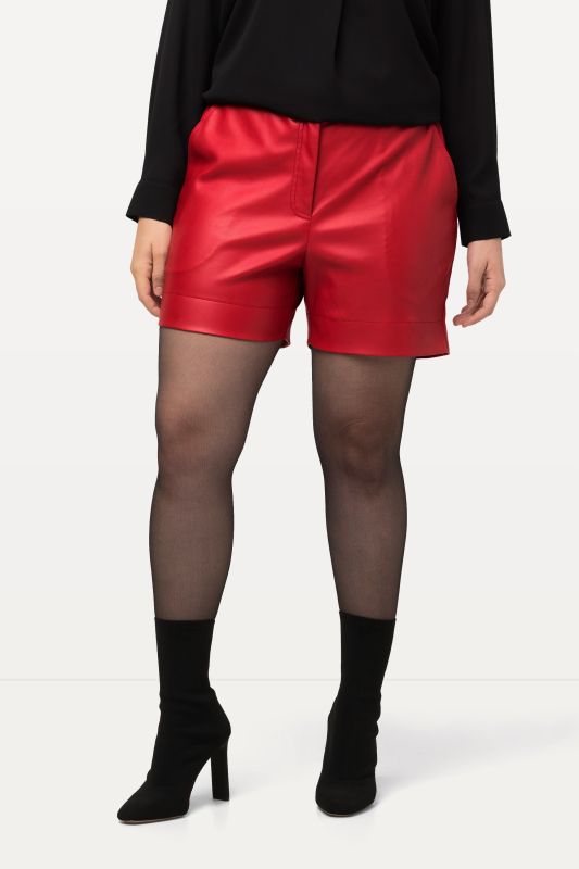 Faux Leather Wide Leg Shorts