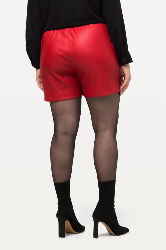 Faux Leather Wide Leg Shorts