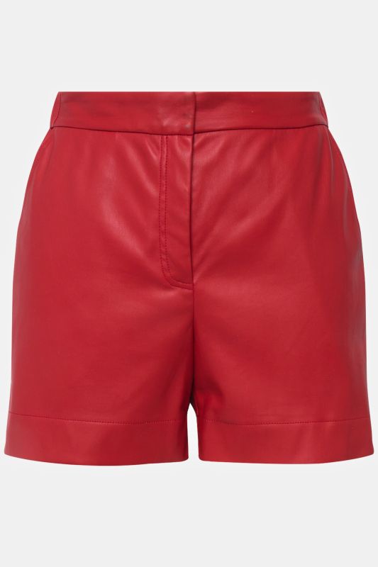 Faux Leather Wide Leg Shorts