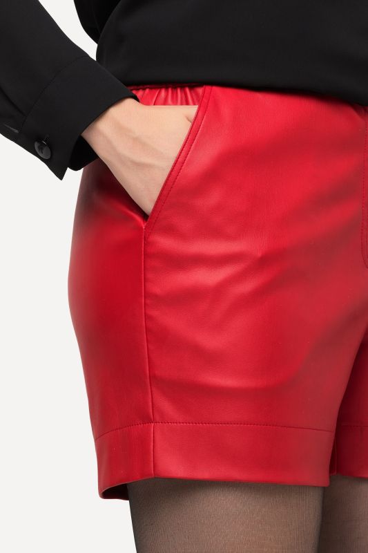 Faux Leather Wide Leg Shorts