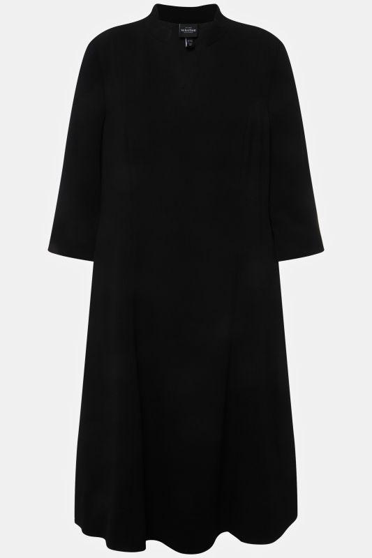 Mandarin Collar A-line Pocket Dress