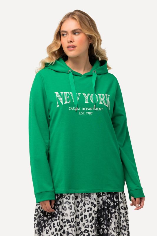 Суитчър с надпис и качулка