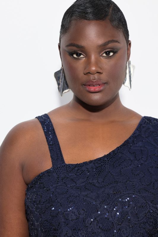 Asymmetric Lace Panel Jumpsuit