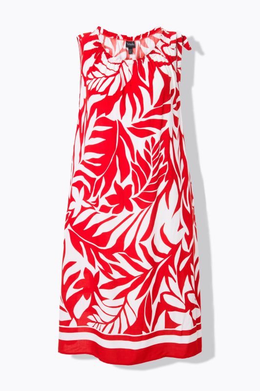 Рокля с листов принт