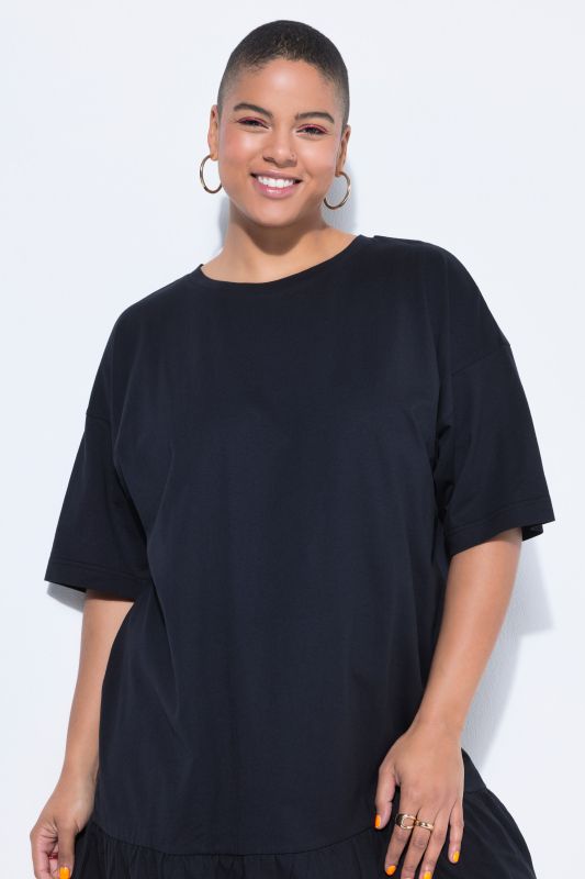 Flounce Panel Short Sleeve Jersey Dress