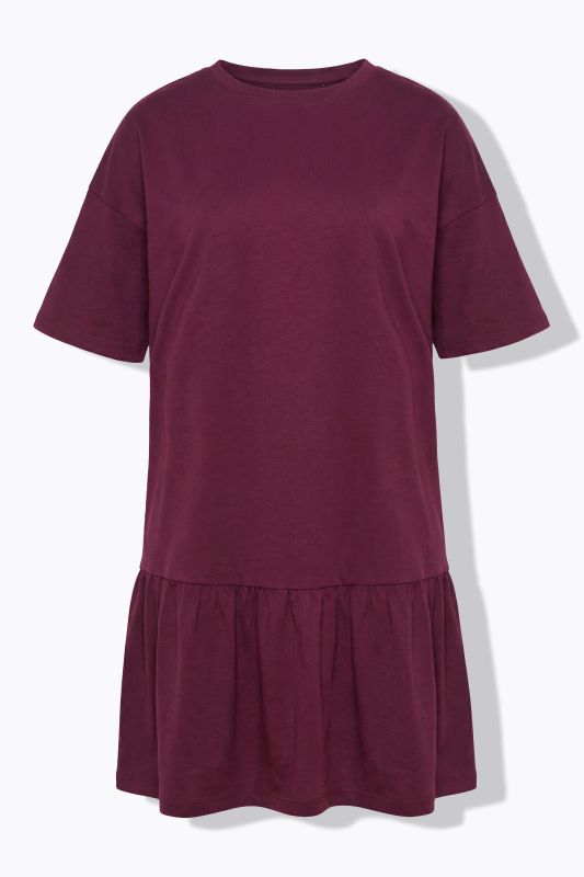 Flounce Panel Short Sleeve Jersey Dress
