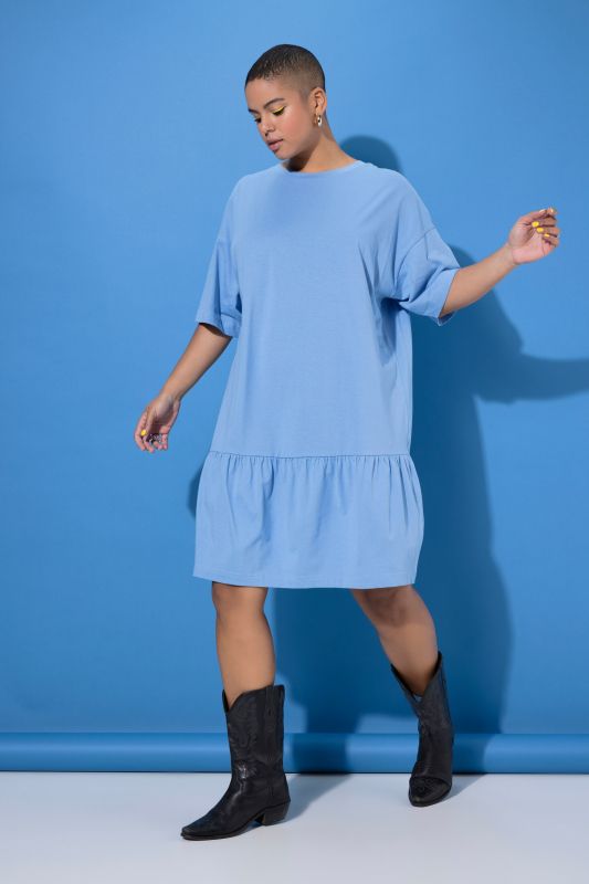 Flounce Panel Short Sleeve Jersey Dress