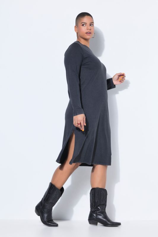 Sun Embroidered Long Sleeve Jersey Dress