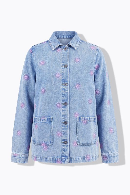 Яке дънково с бродерия на слънце