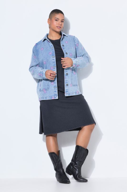 Яке дънково с бродерия на слънце