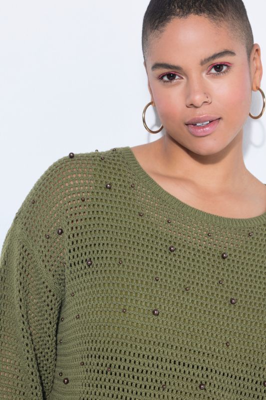 Beaded Chunky Knit  Sweater