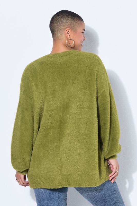 Plush Open Shape  Cardigan