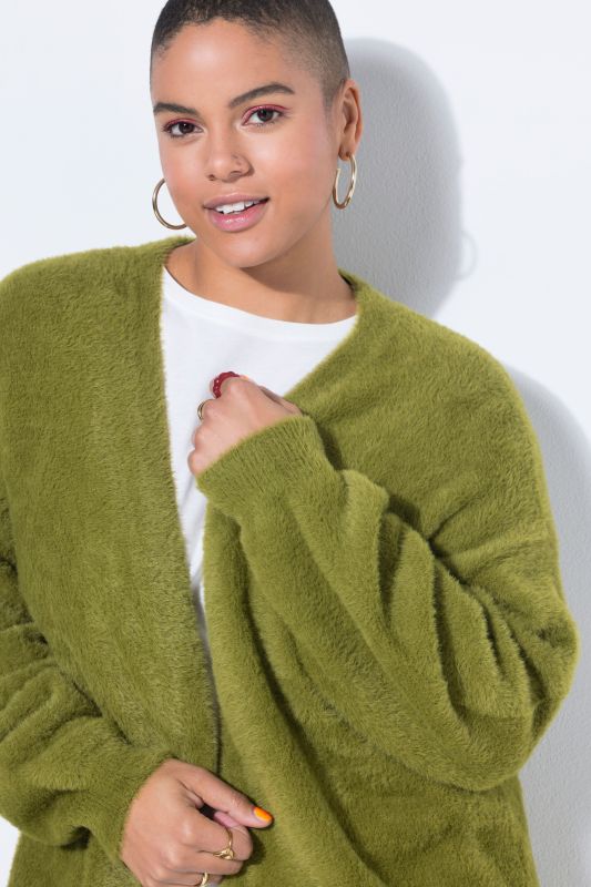 Plush Open Shape  Cardigan