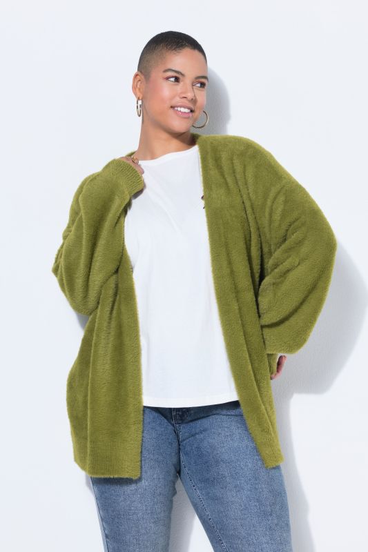 Plush Open Shape  Cardigan