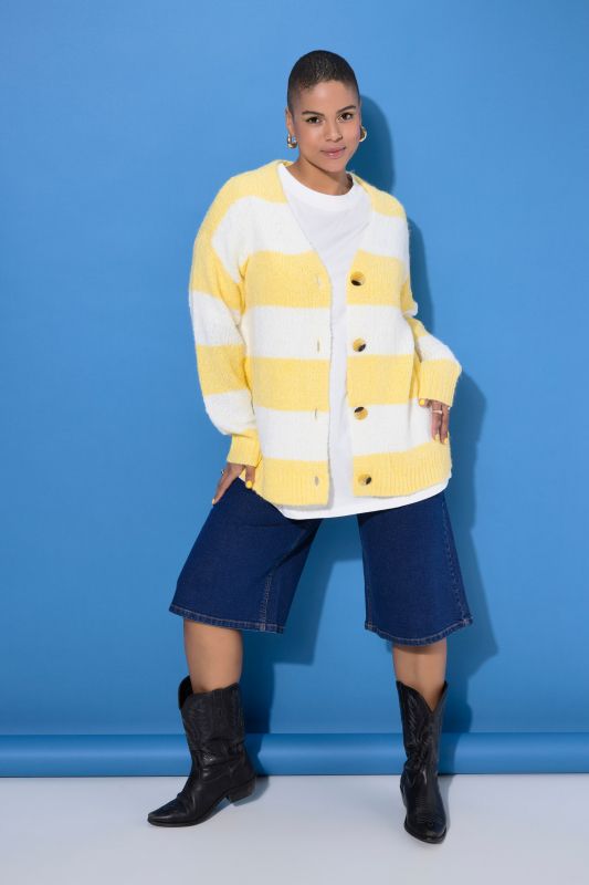 Chunky Striped Oversized Cardigan