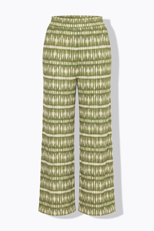 Batik Stripe Textured Elastic Waist Pants
