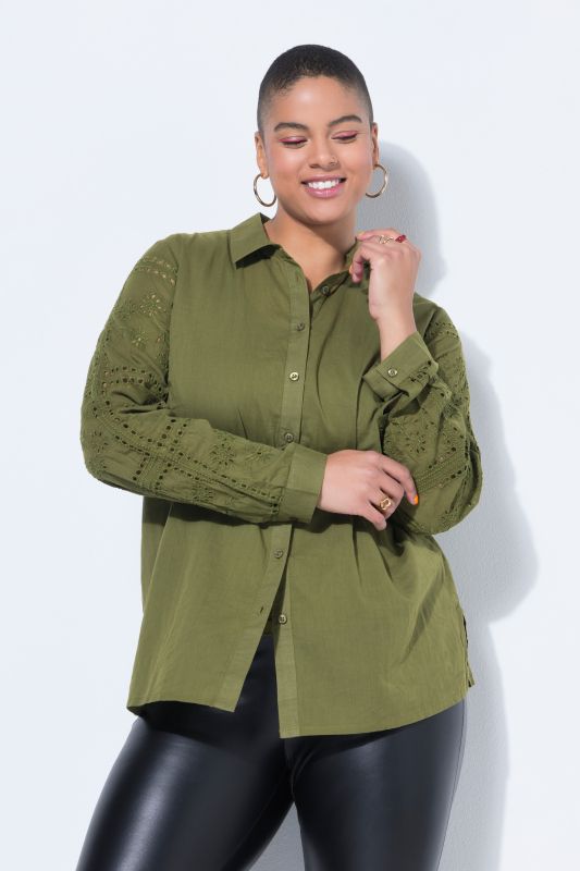 Риза с дантелени акценти