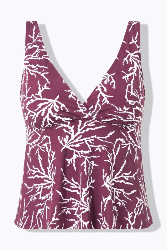 Tree Print Flared Tankini Top