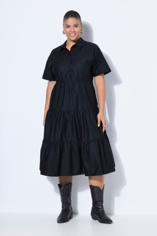 Tiered Flounce Panel  Dress