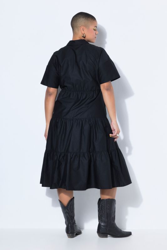 Tiered Flounce Panel  Dress