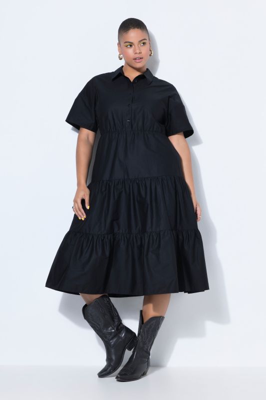 Tiered Flounce Panel  Dress
