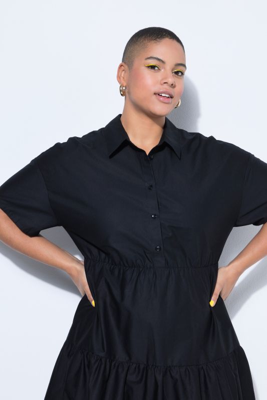 Tiered Flounce Panel  Dress