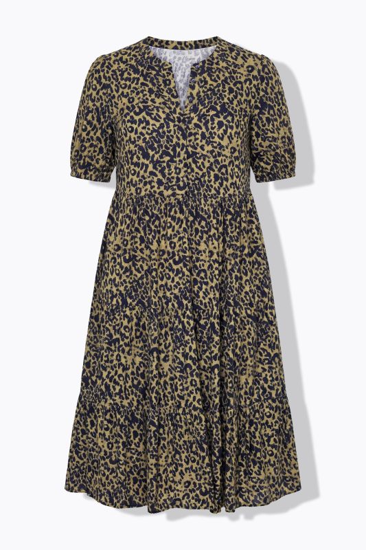 Leopard Print Short Sleeve Dress