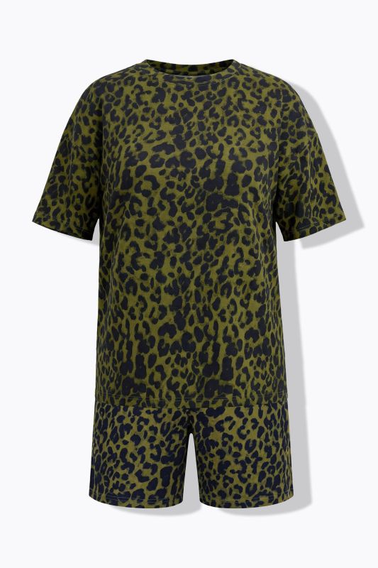 Leopard Print  Shortie Pajama Set