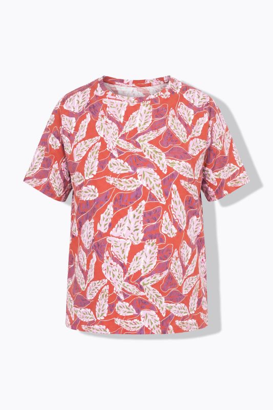 Leaf Print Short Sleeve Tee