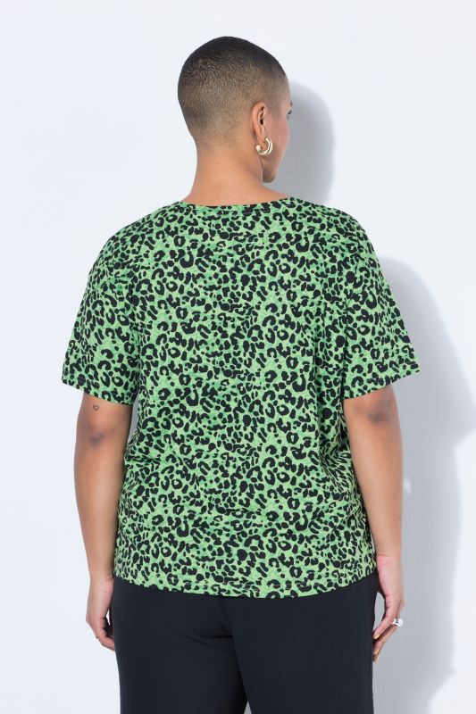 Neon Leopard Print Short Sleeve Tee