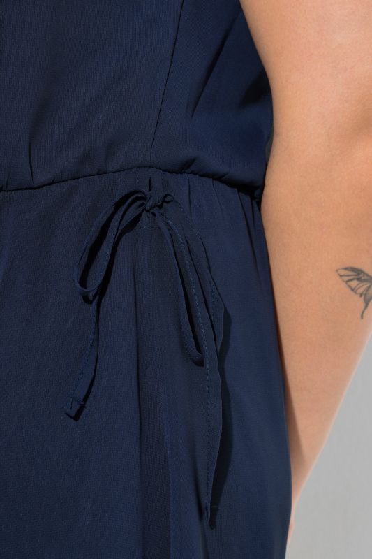 Carmen Neckline Layered Chiffon Dress