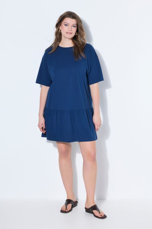 Flounce Panel Short Sleeve Jersey Dress