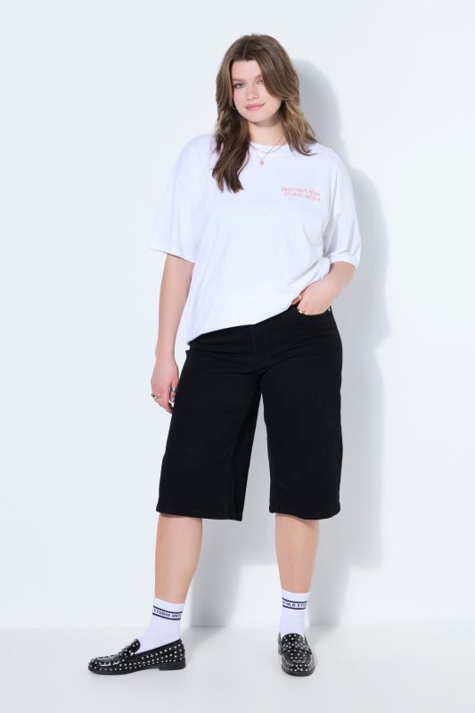 Long Stretch Fit Denim Shorts