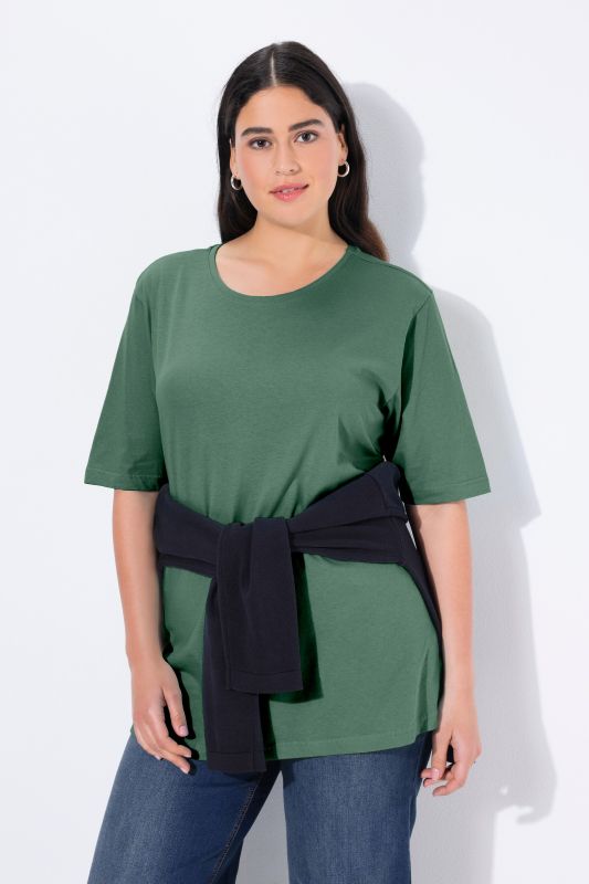 Basic Round Neck Short Sleeve Relaxed Fit  Tee