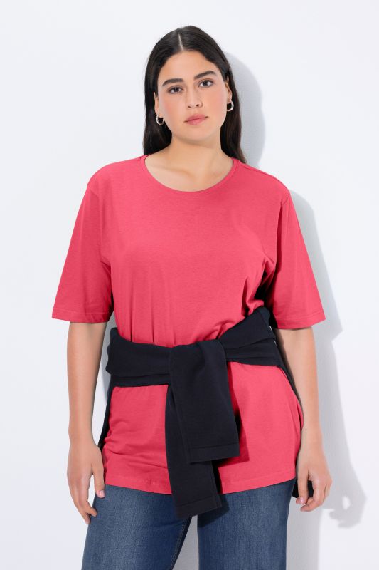 Basic Round Neck Short Sleeve Relaxed Fit  Tee