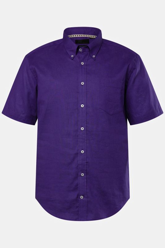 Short Sleeve Linen Blend Shirt