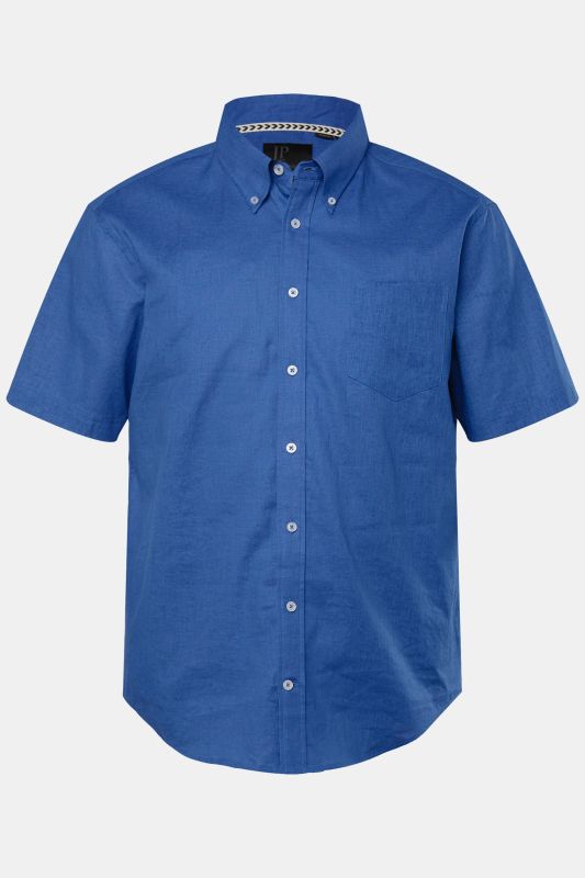 Short Sleeve Linen Blend Shirt