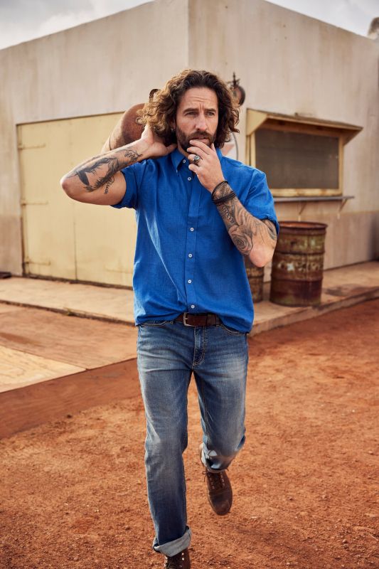 Short Sleeve Linen Blend Shirt