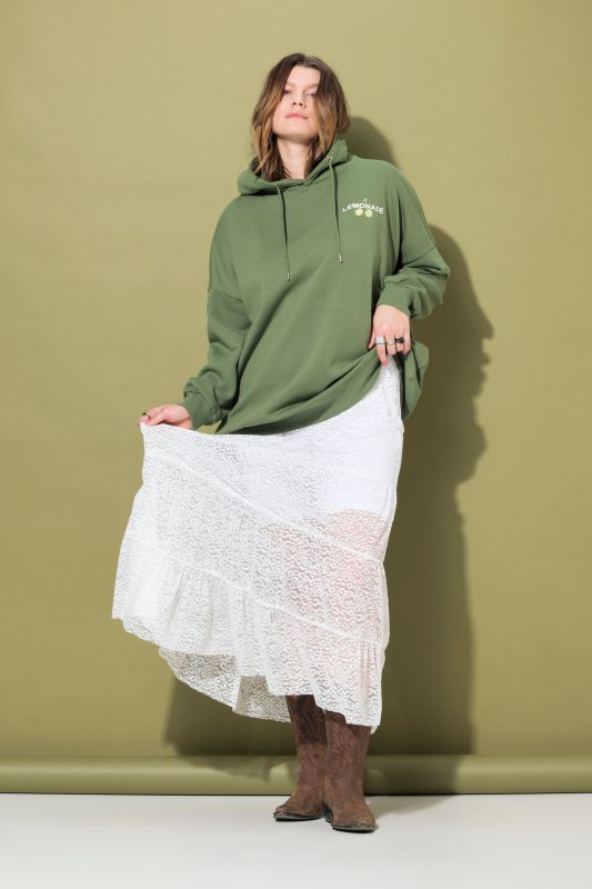 Sheer Lace Tiered Skirt