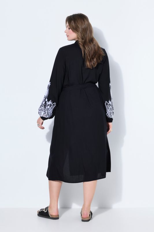 Shirt blouse midi dress