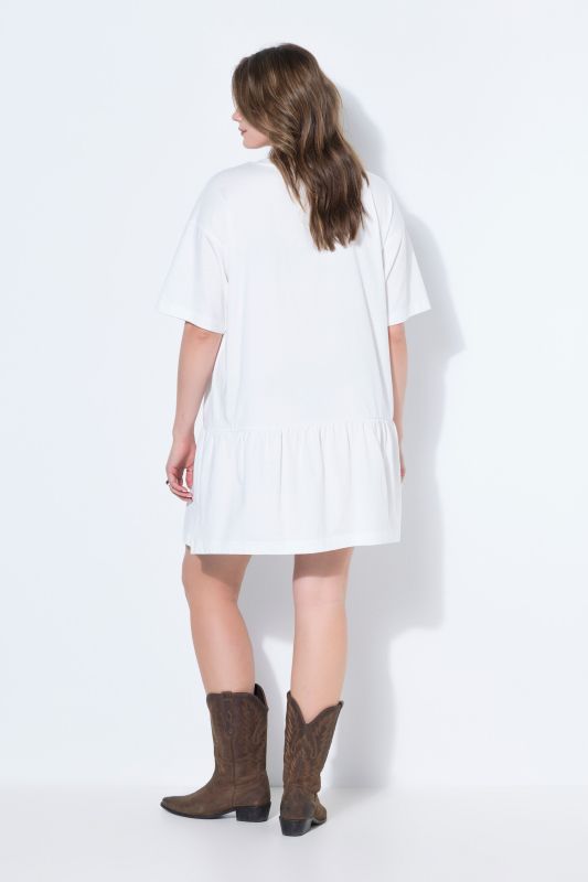 Flounce Panel Short Sleeve Jersey Dress