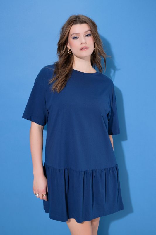 Flounce Panel Short Sleeve Jersey Dress