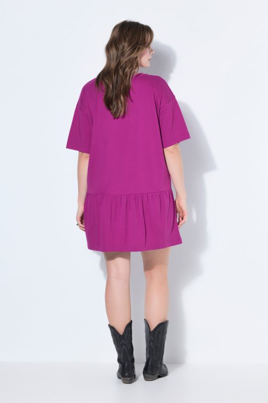 Flounce Panel Short Sleeve Jersey Dress