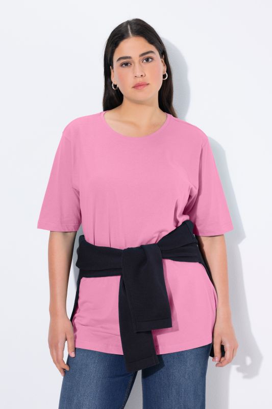 Basic Round Neck Short Sleeve Relaxed Fit  Tee